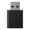 Black USB adapter on a white background